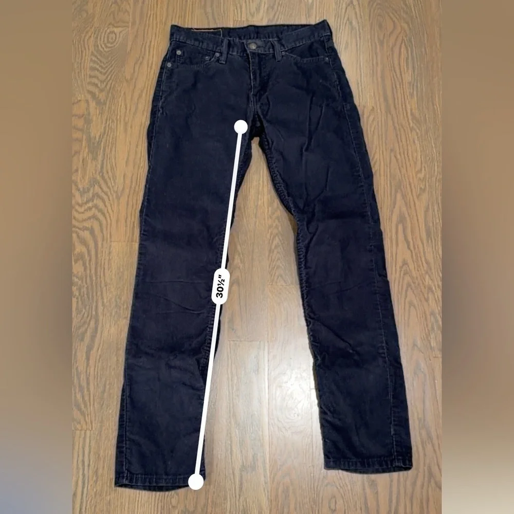 Levi's Men's 511 Slim Straight Corduroy Stretch Jeans navy blue size 30x32